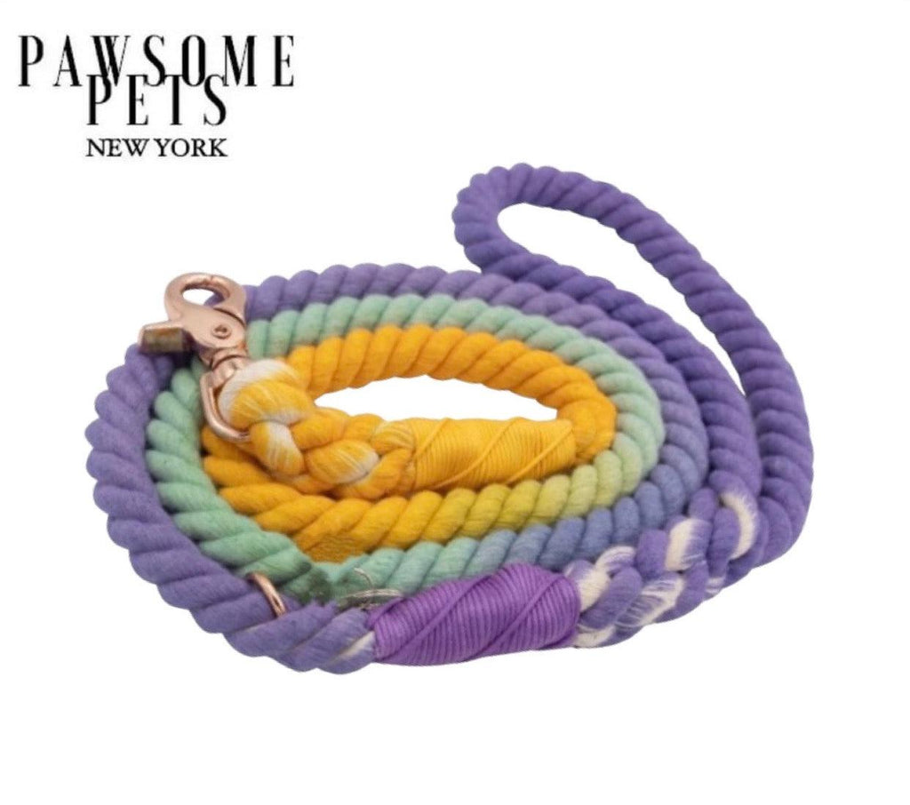 Cotton Rope Dog Leash – SUNSET
