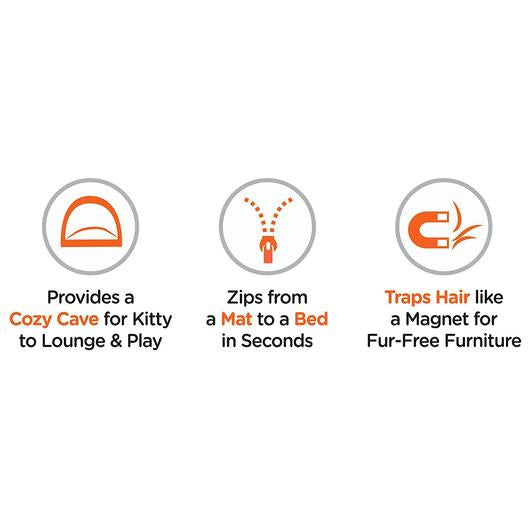 2-in-1 Cozy Cat Bed & Play Tunnel
