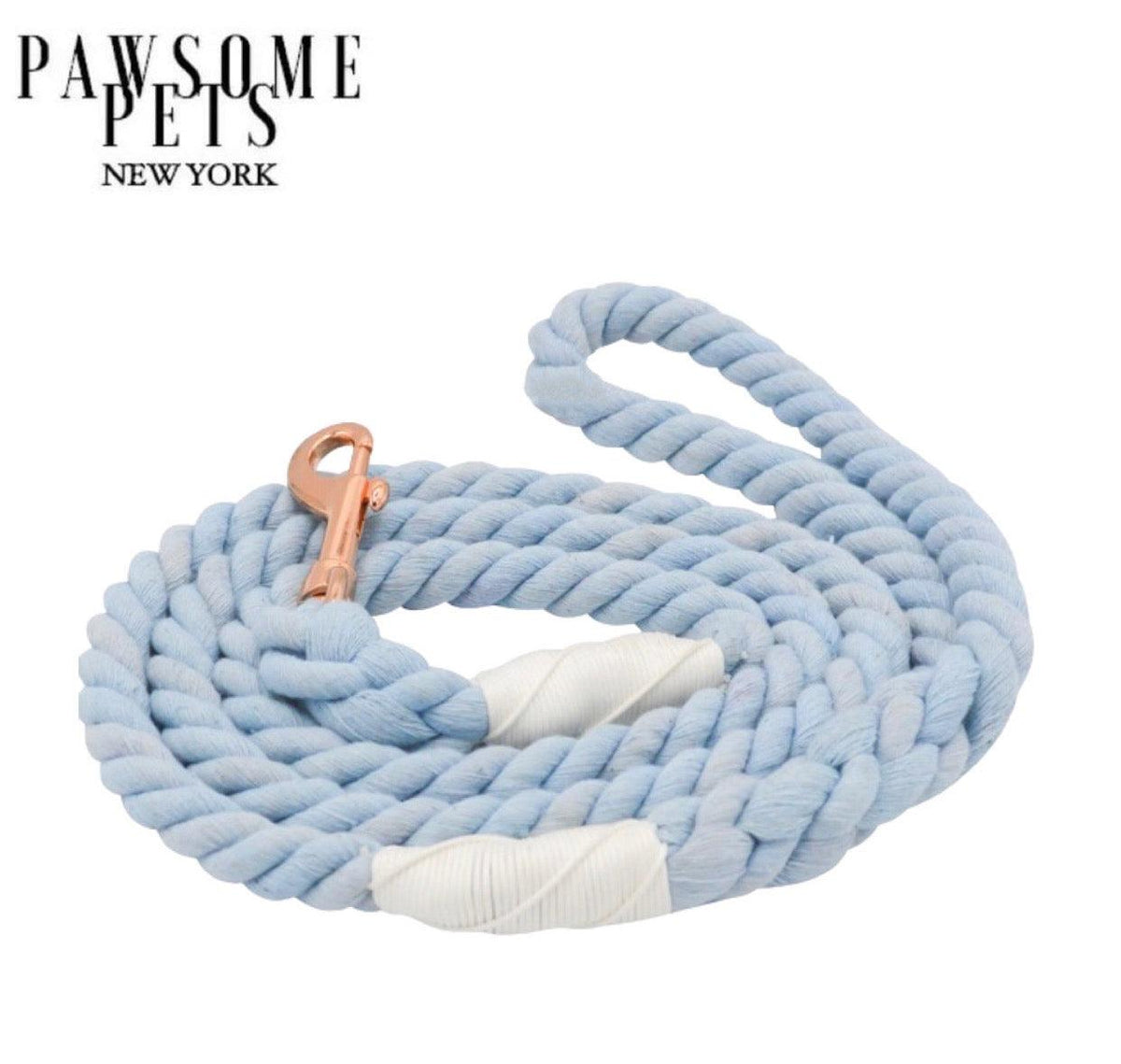 Cotton Rope Dog Leash – PERIWINKLE