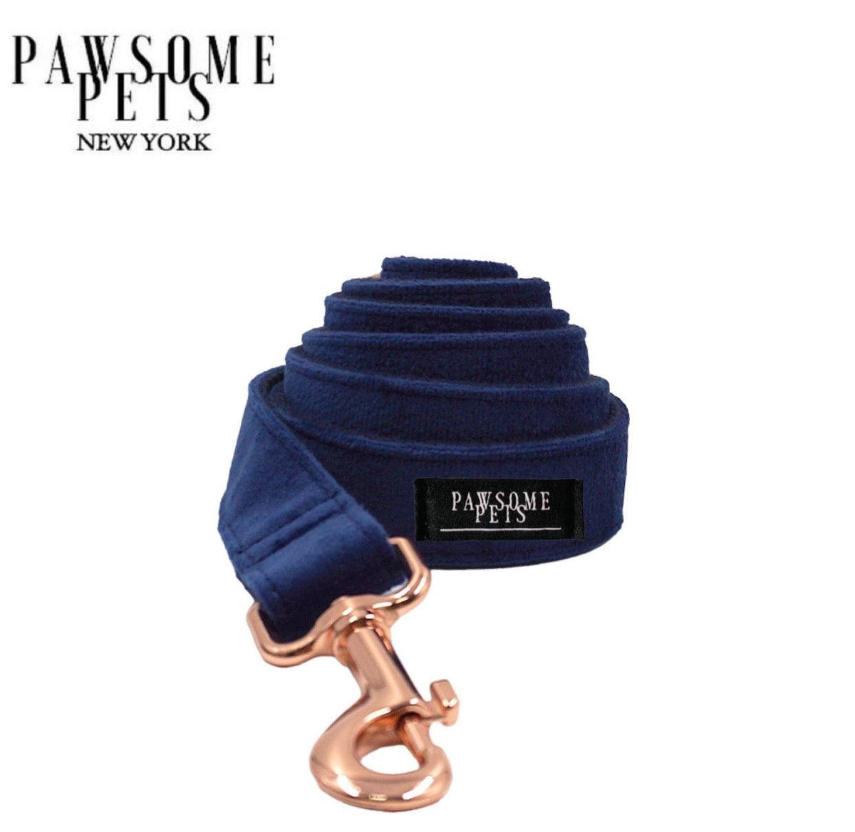 Classic Fabric Dog Leash – NAVY BLUE