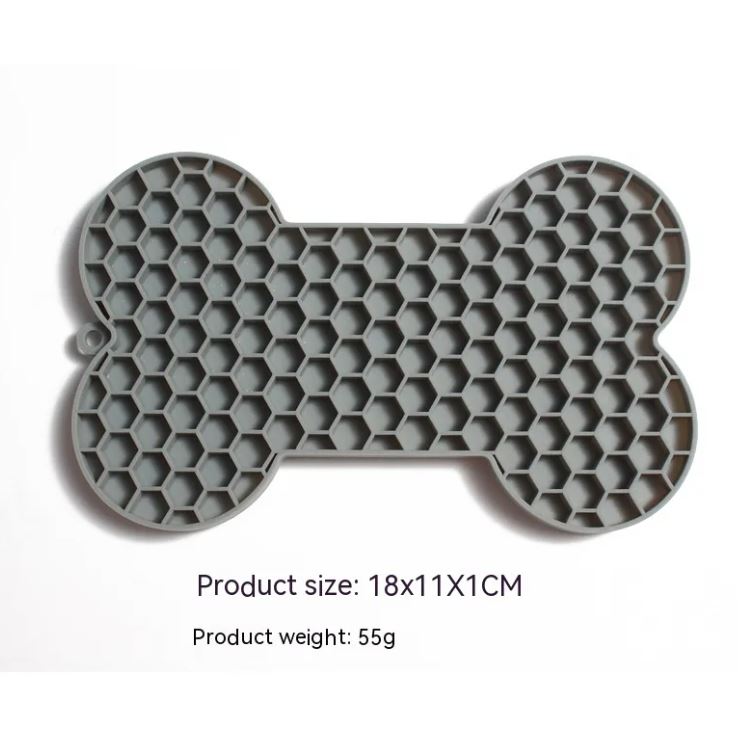 Bone-Shaped Silicone Lick & Slow-Feed Mat