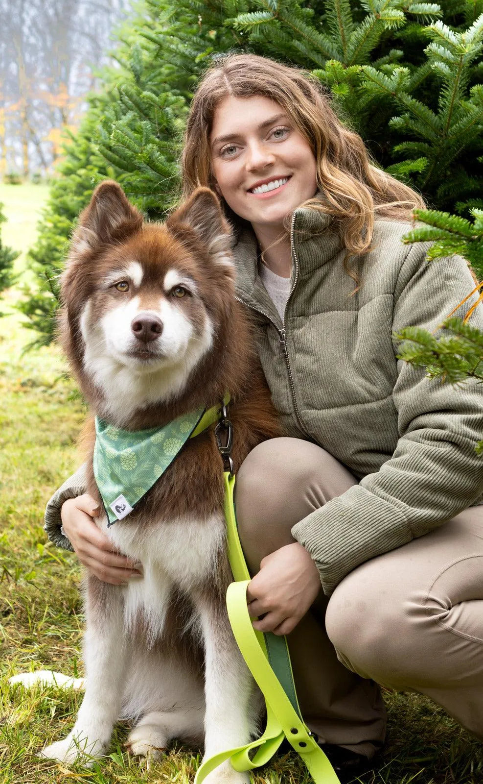 Waterproof Dog Collar – Mossy Pine