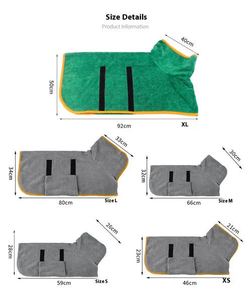 Pet Bath Robe & Drying Towel