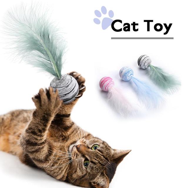 Crinkle Kicker Cat Toy with Feather Detail