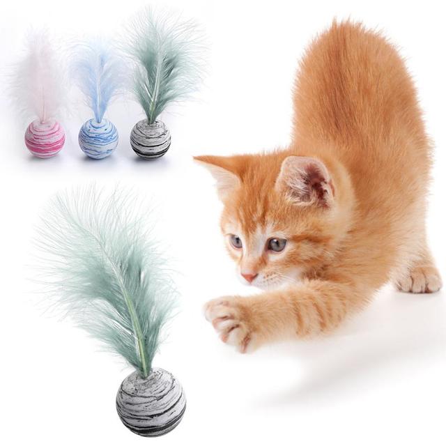 Crinkle Kicker Cat Toy with Feather Detail