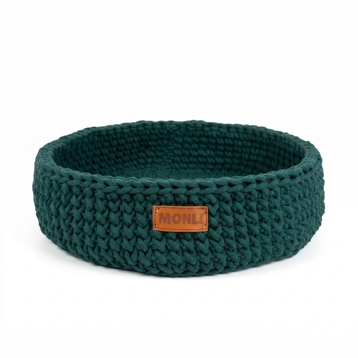 Handcrafted Cotton Pet Bed – Forest Green