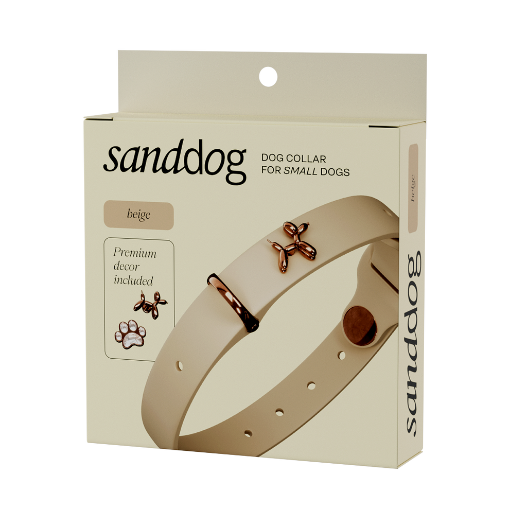 Beige Adjustable Dog Collar – additional view
