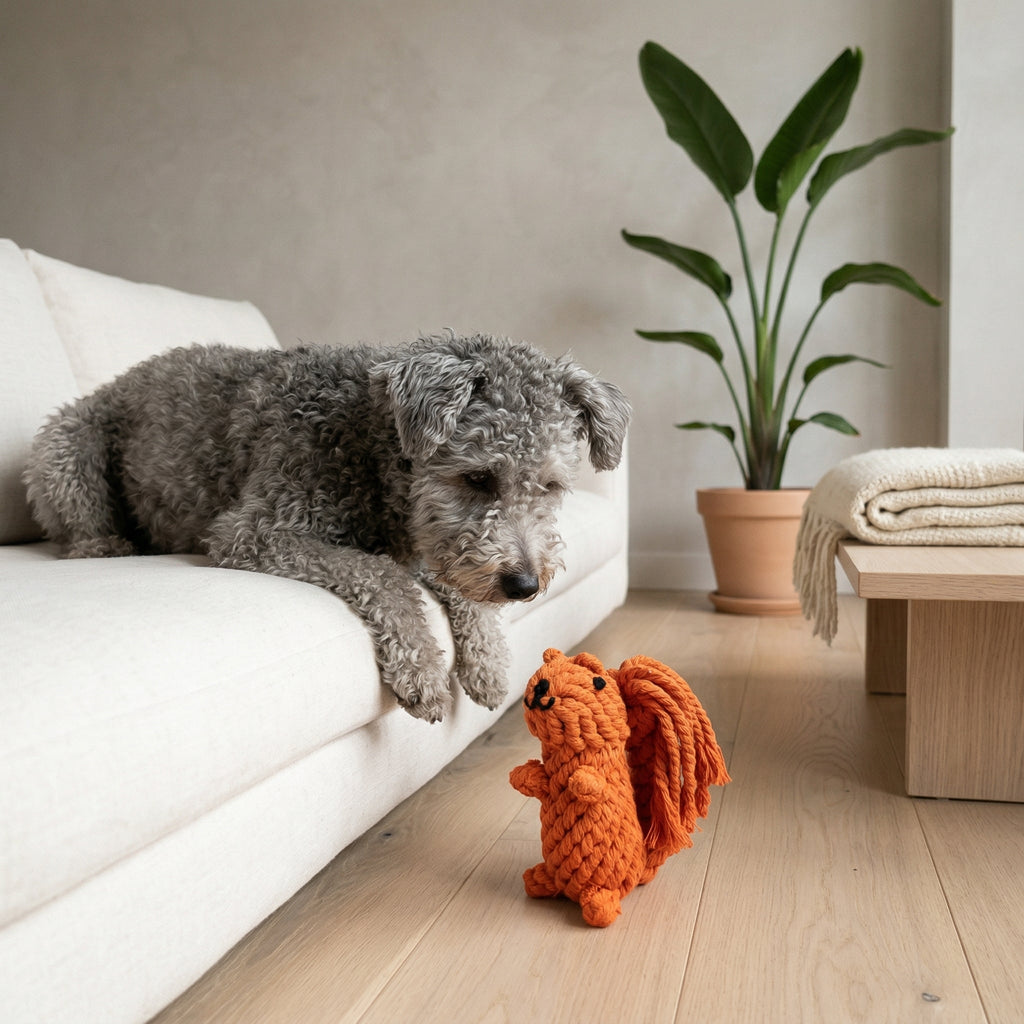 Oliver the Squirrel Rope Toy-4