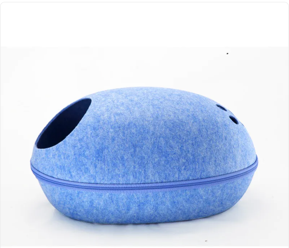 Cozy Eggshell Cat Bed