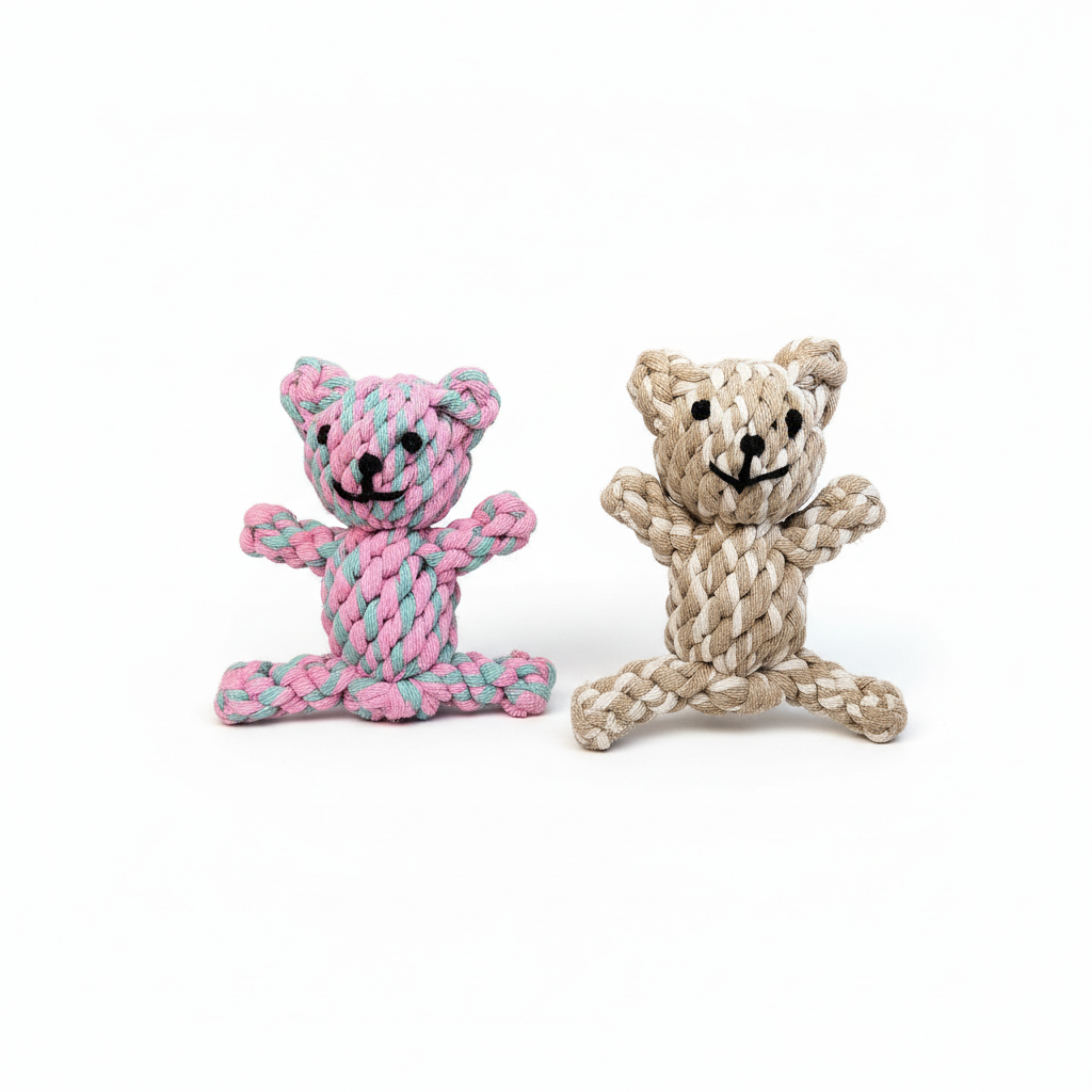 Bear Buddies Handcrafted Rope Dog Toy